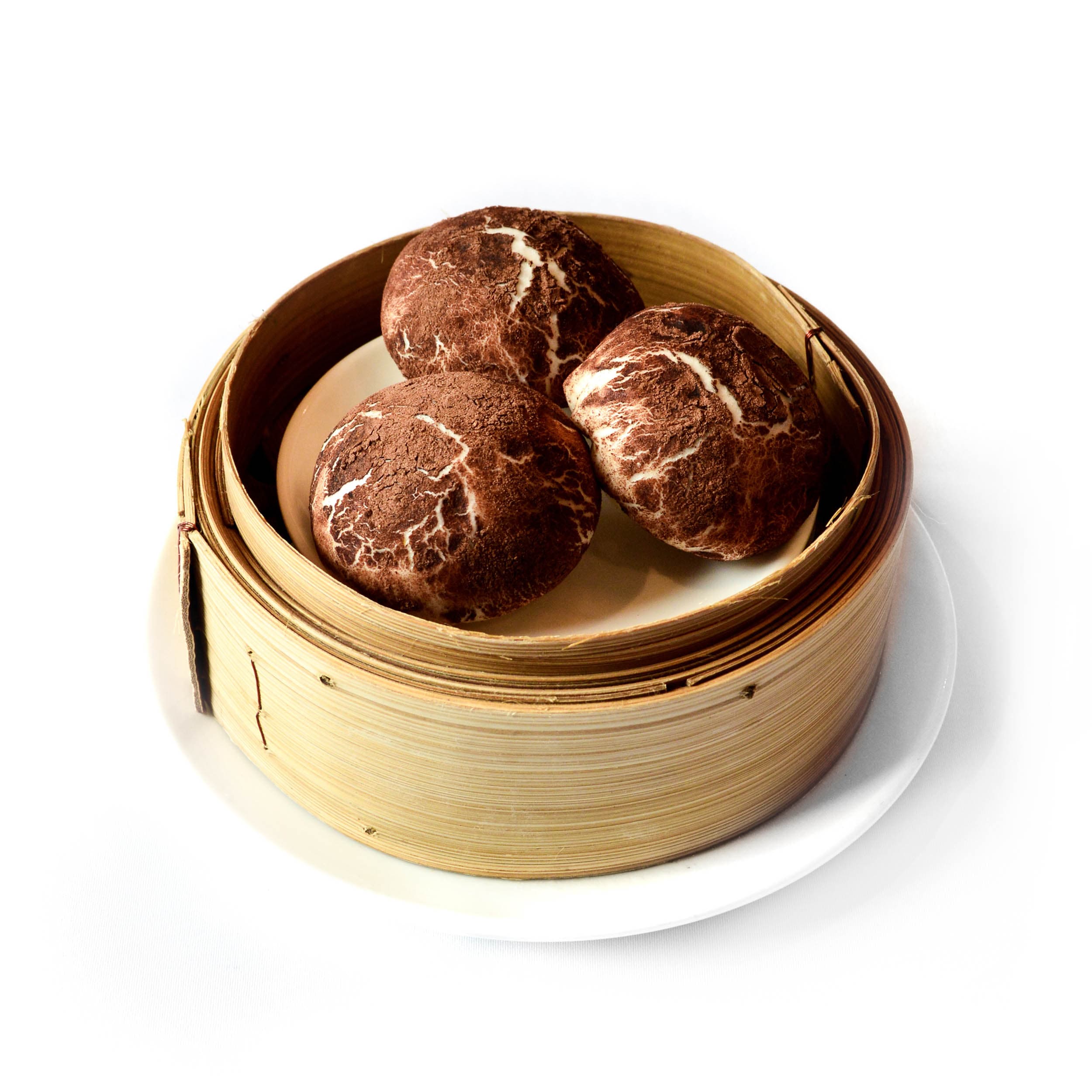 Steamed mushroom buns with truffle
