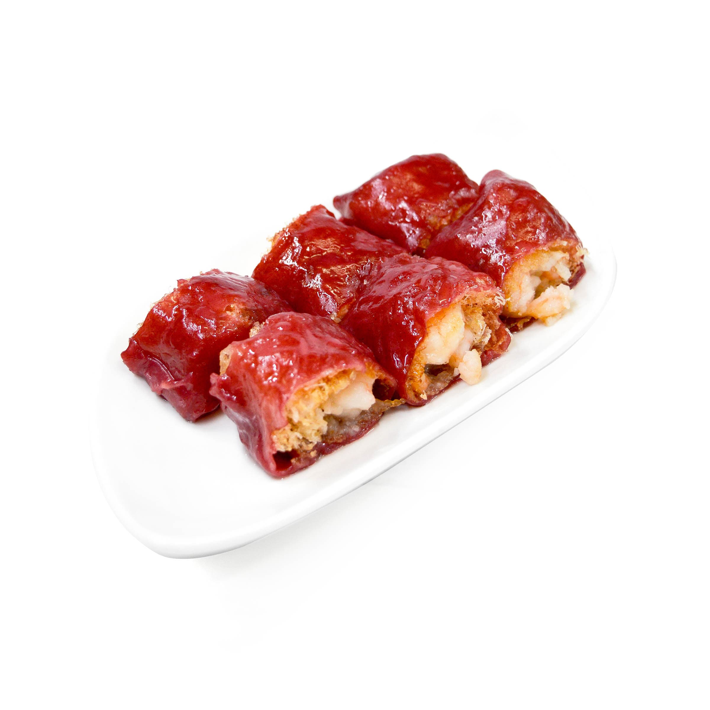 Red rice roll w/ shrimp stuffed cruelers