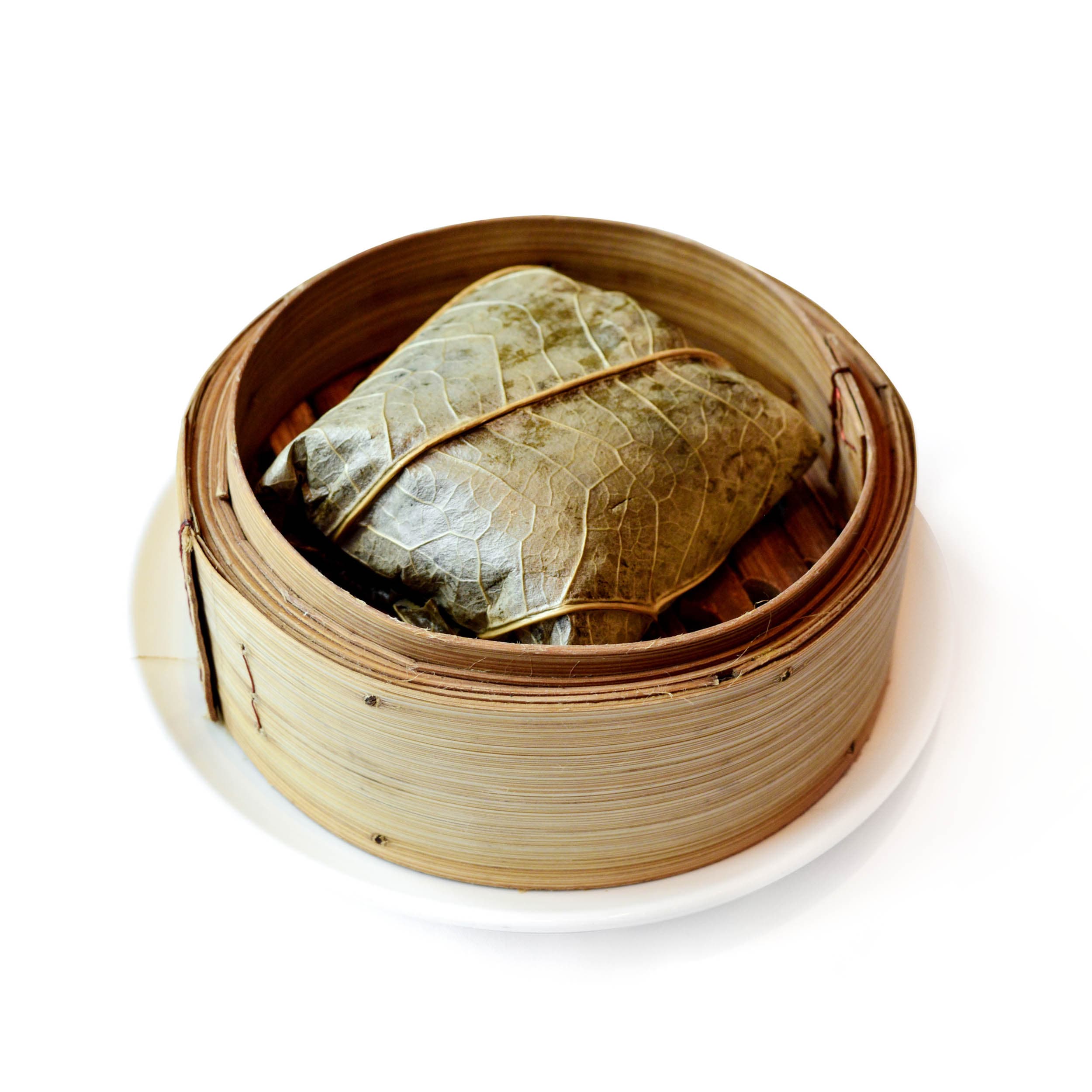 Steamed glutinous rice in lotus leaf