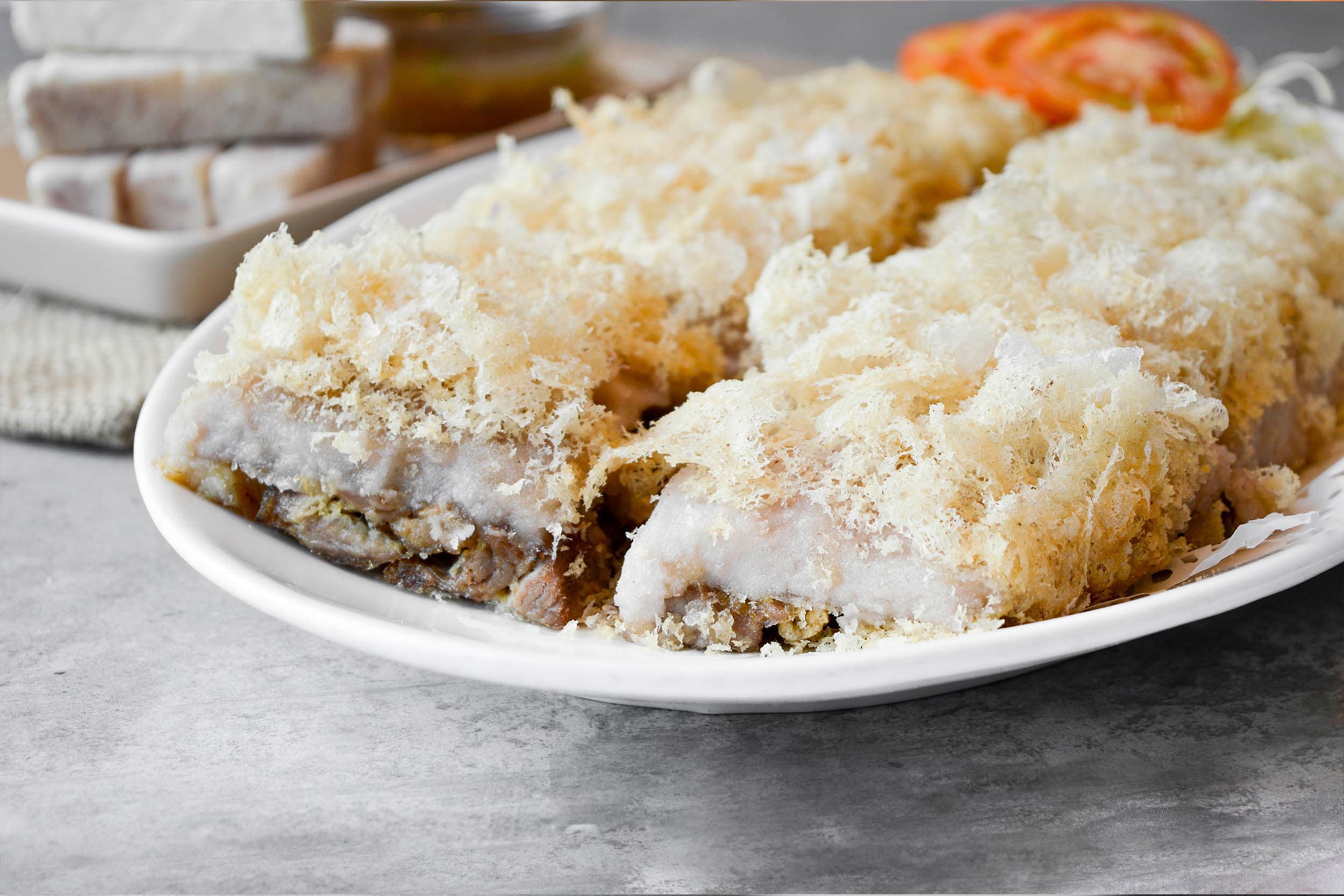 Deep fried duck with taro