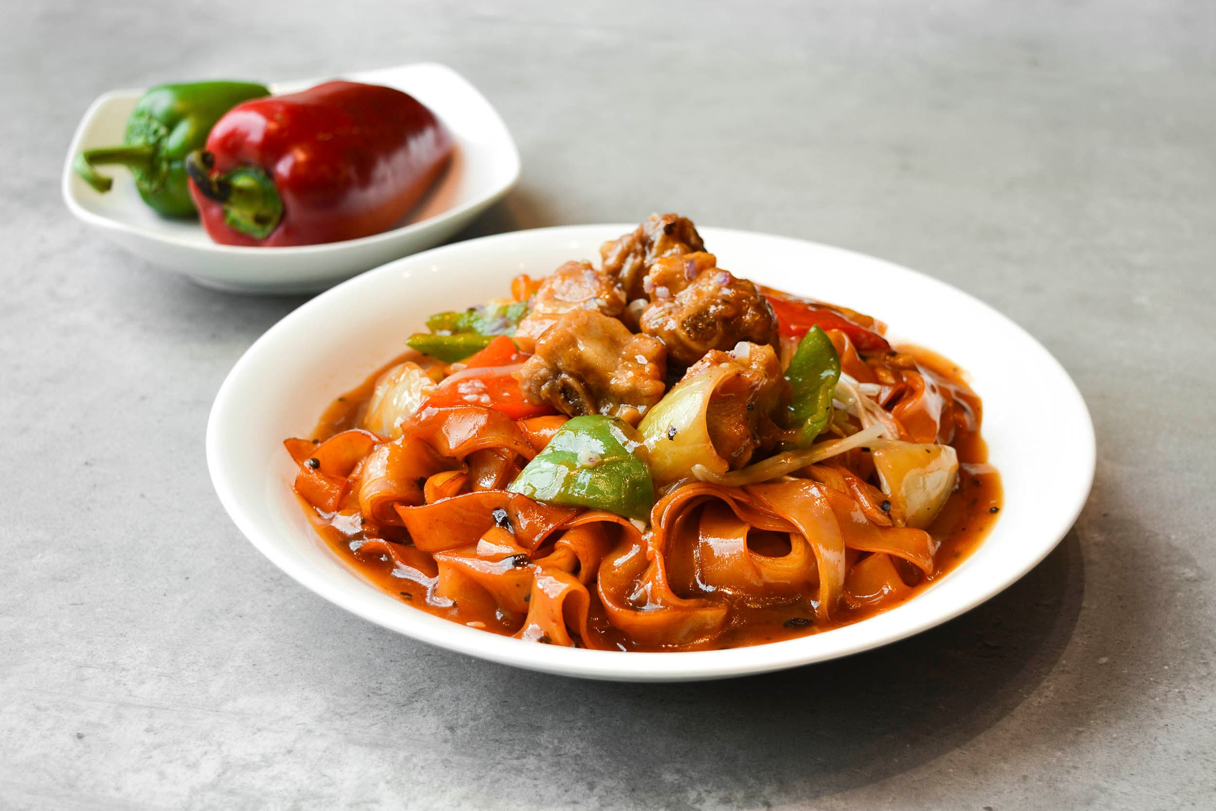 Spareribs tausi with hofan noodles
