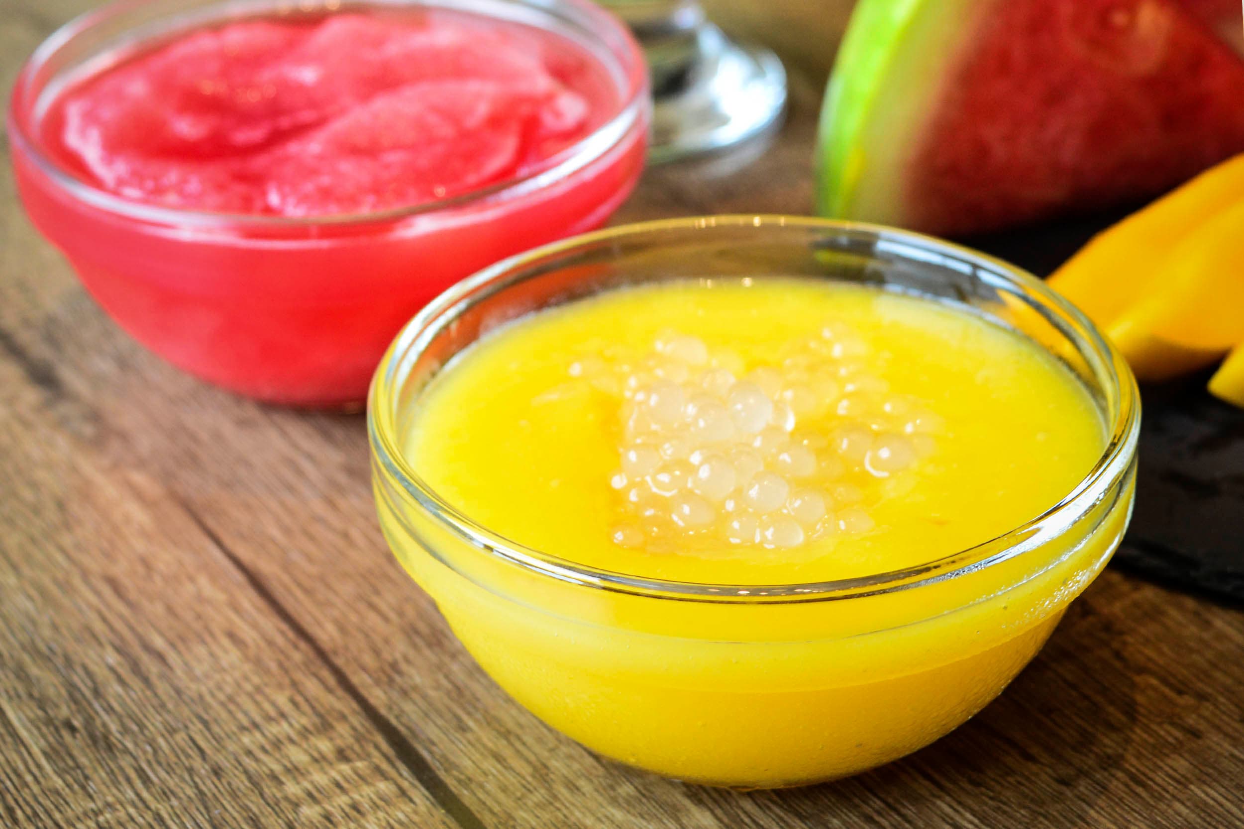 Chilled mango sago