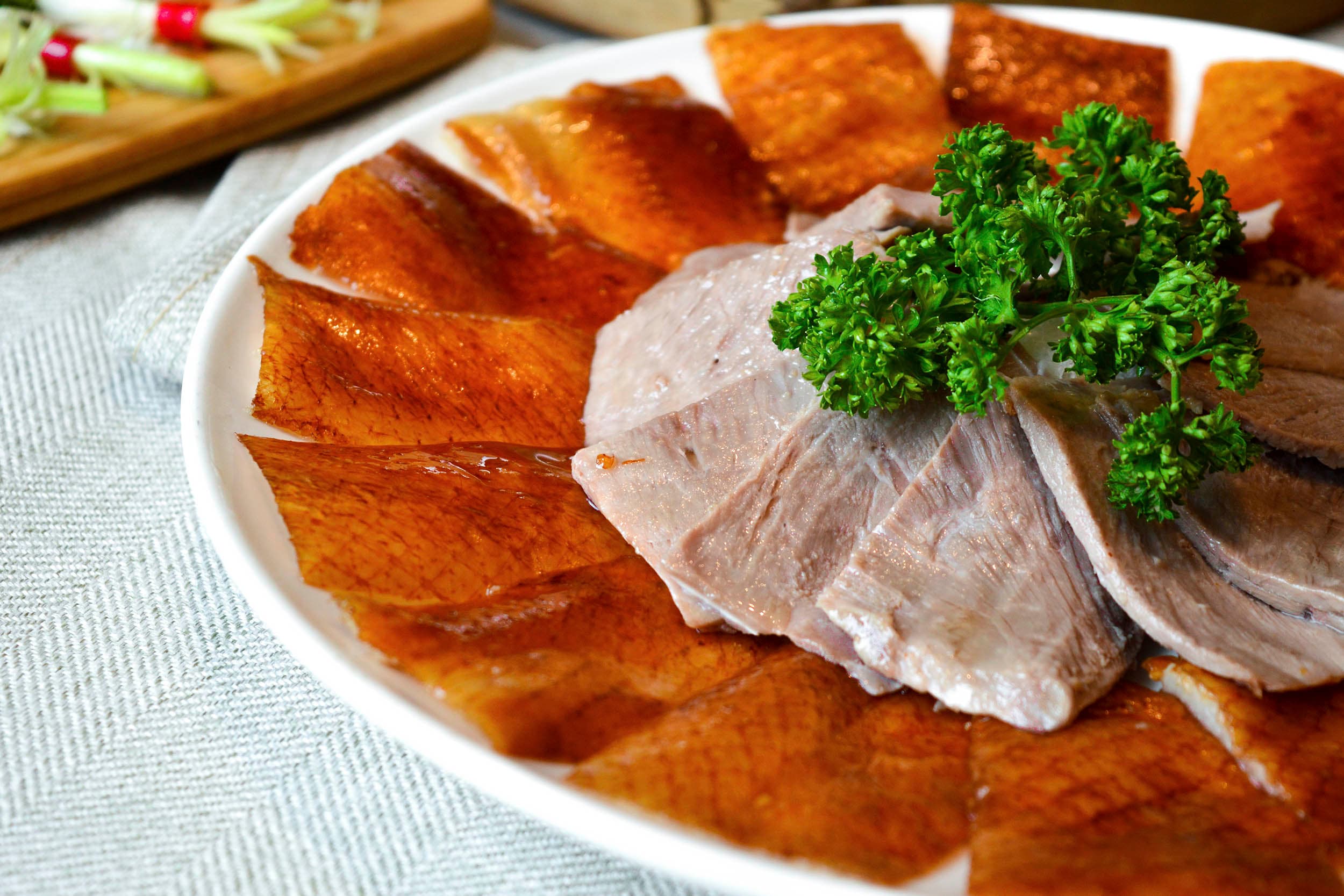 Peking duck with Chinese pancakes