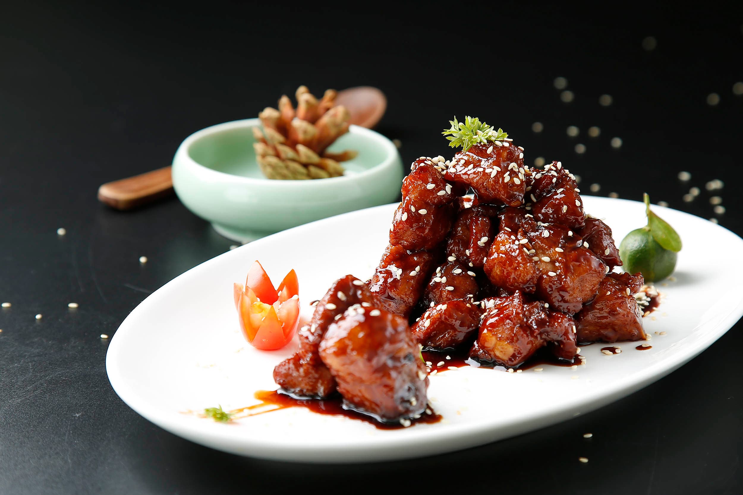 Spareribs in balsamic vinegar sauce