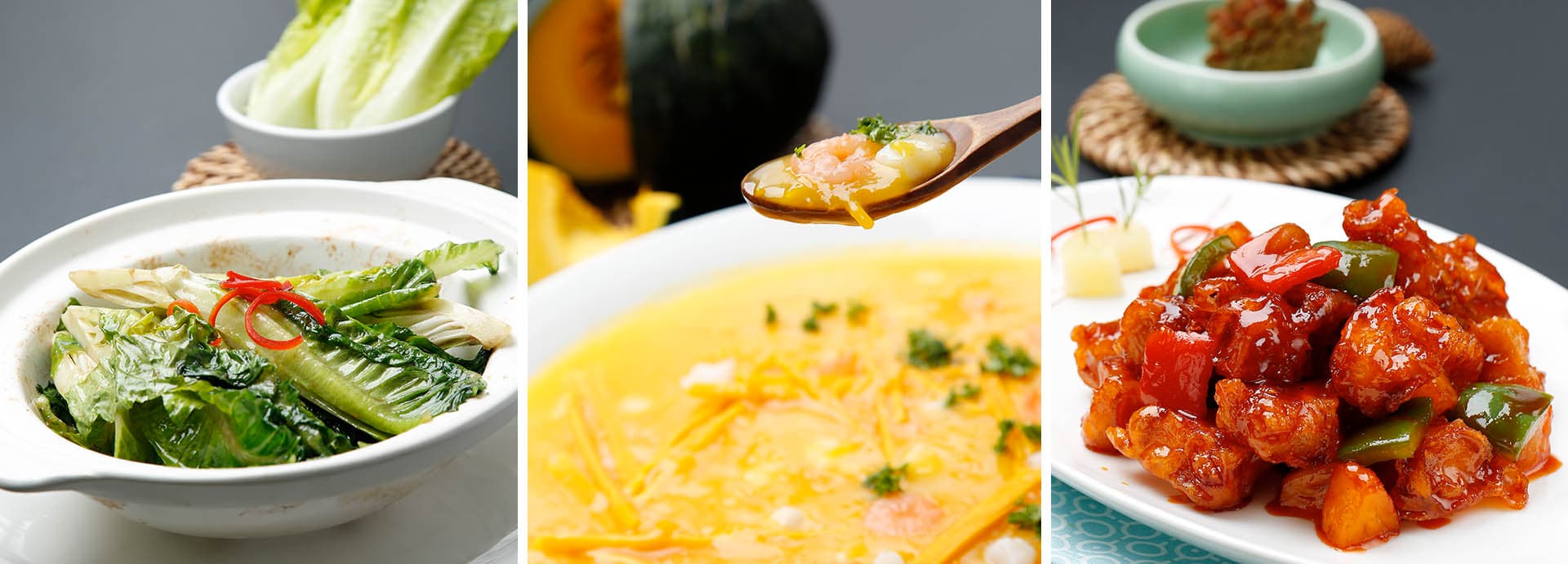 XIÙ banquet set menu spread